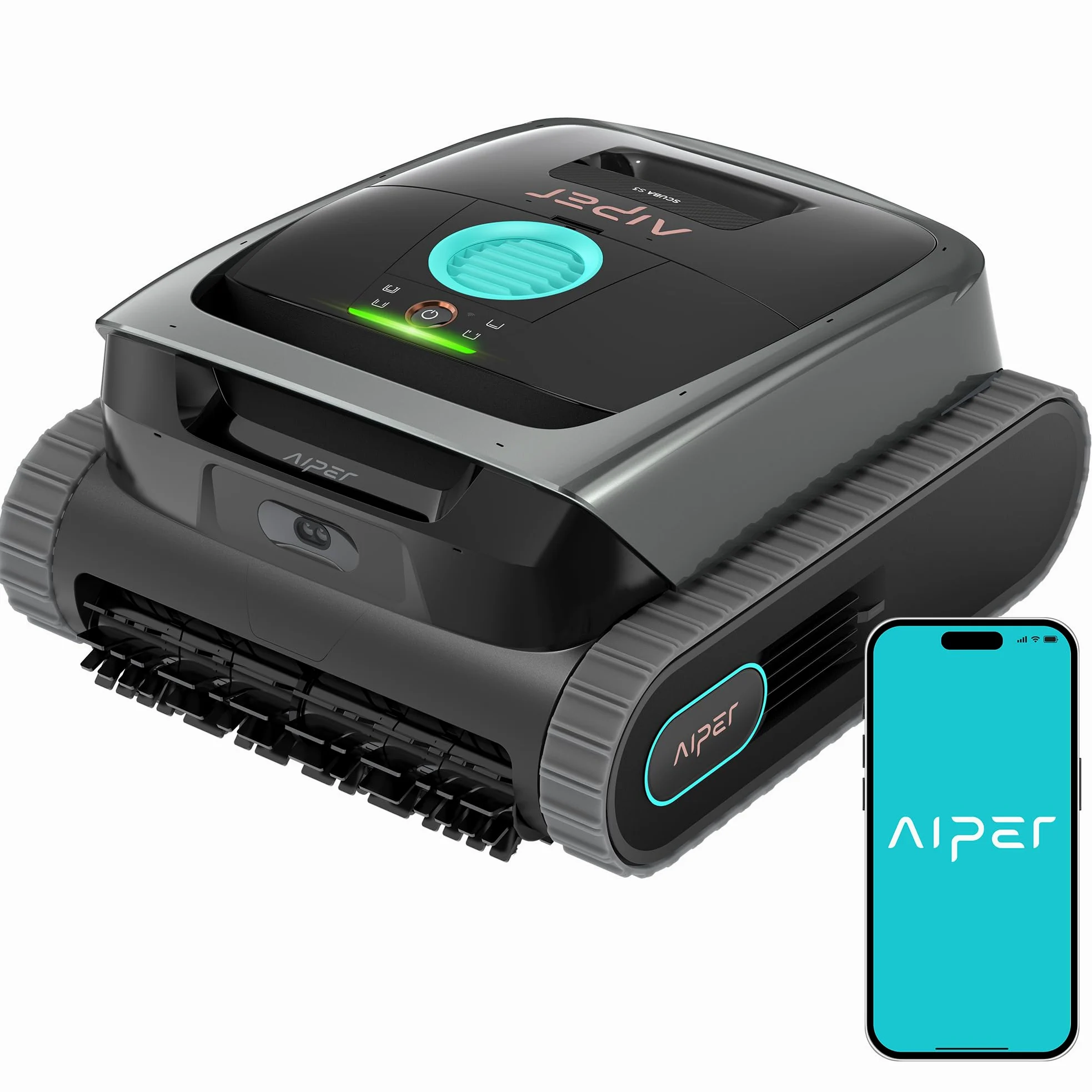 AIPER (Nuovo 2026 Scuba S3 Robot Piscina, Plan de Limpieza Semanal Personalizado, Aparcamiento Automático, Limpiafondos Ligero con App, Succión Potente, Robot Limpiafondos Piscina Fondo y Paredes