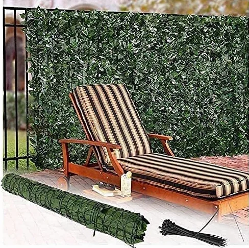 Rollo de seto de hiedra artificial extragrande de 1,5 x 2 m para valla de privacidad al aire libre, resistente a los rayos UV, ideal para decoración de jardín y protección de privacidad