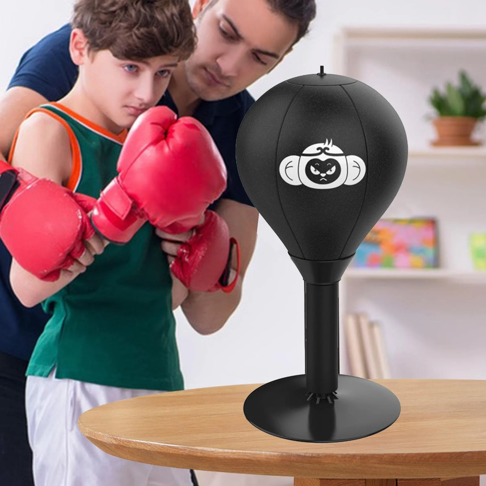 Desktop Punching Bag Suction Cup Table Boxing Ball Heavy Duty Stress Relief for Home Workplace