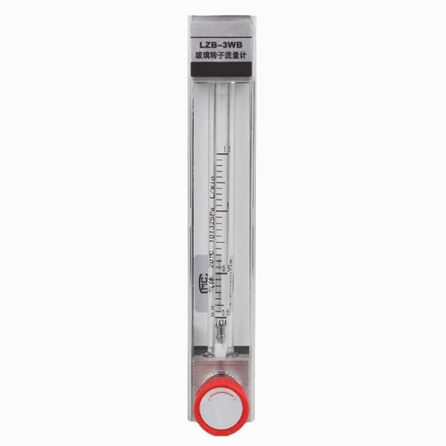 Medidor de caudal rotámetro de Tubo de Vidrio LZB-3WB Medidor de caudal de Agua líquida Medidor de caudal de área Variable con Flotador(1-10ml per min)