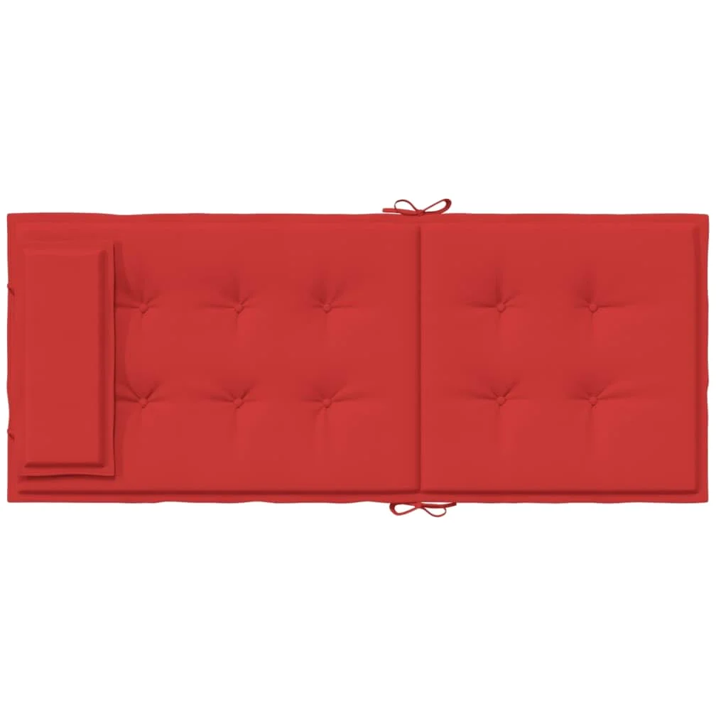 Homgoday Cojines Silla Exterior Rojos 120x50 cm - Oxford Impermeable, Fibra Espuma, Alta Resistencia, 6 Unidades
