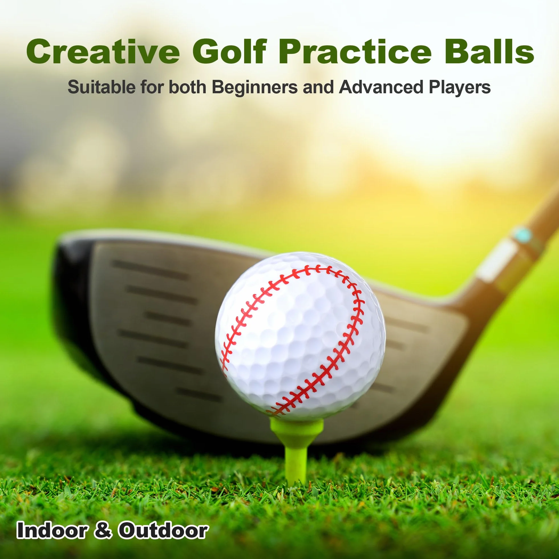 Bolas de Golf Divertidas con Cubierta de Resina y Núcleo de Goma, Regalos para Golfistas