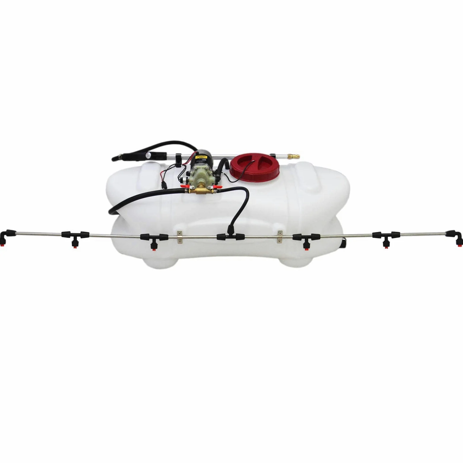 Pulverizador ATV Remolque 12V Tanque 60L Presión 12 Bar Granja Agrícola Tanque Jardín Esparcidor Pesticida Herbicida Fertilizante Abono Líquido Desinfectante Rociador Malas Hierbas + Fijaciones