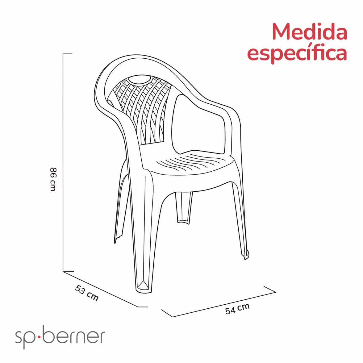 SP Berner SHAF - Pack 6 Sillas de Jardín Apilables - Exterior Terraza o Eventos - Plástico Reciclado Resistente UV - Fabricadas en España - Modelo Cancún - Wengué