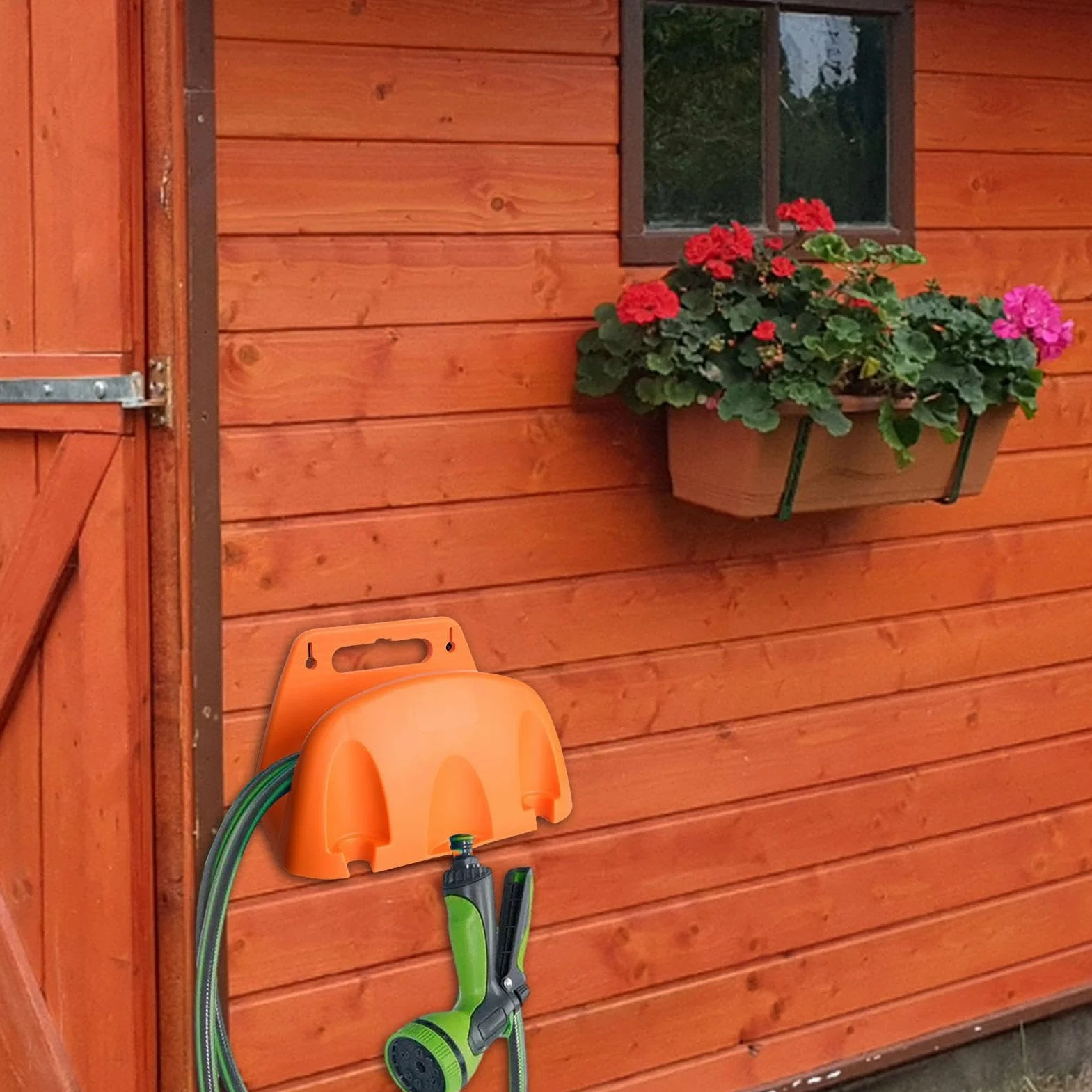 Soporte para Manguera - Soporte para Manguera montado en la Pared, Soporte para Manguera Resistente | Colgador de Manguera Multifuncional, Organizador de Manguera de jardín, Soporte para manguer
