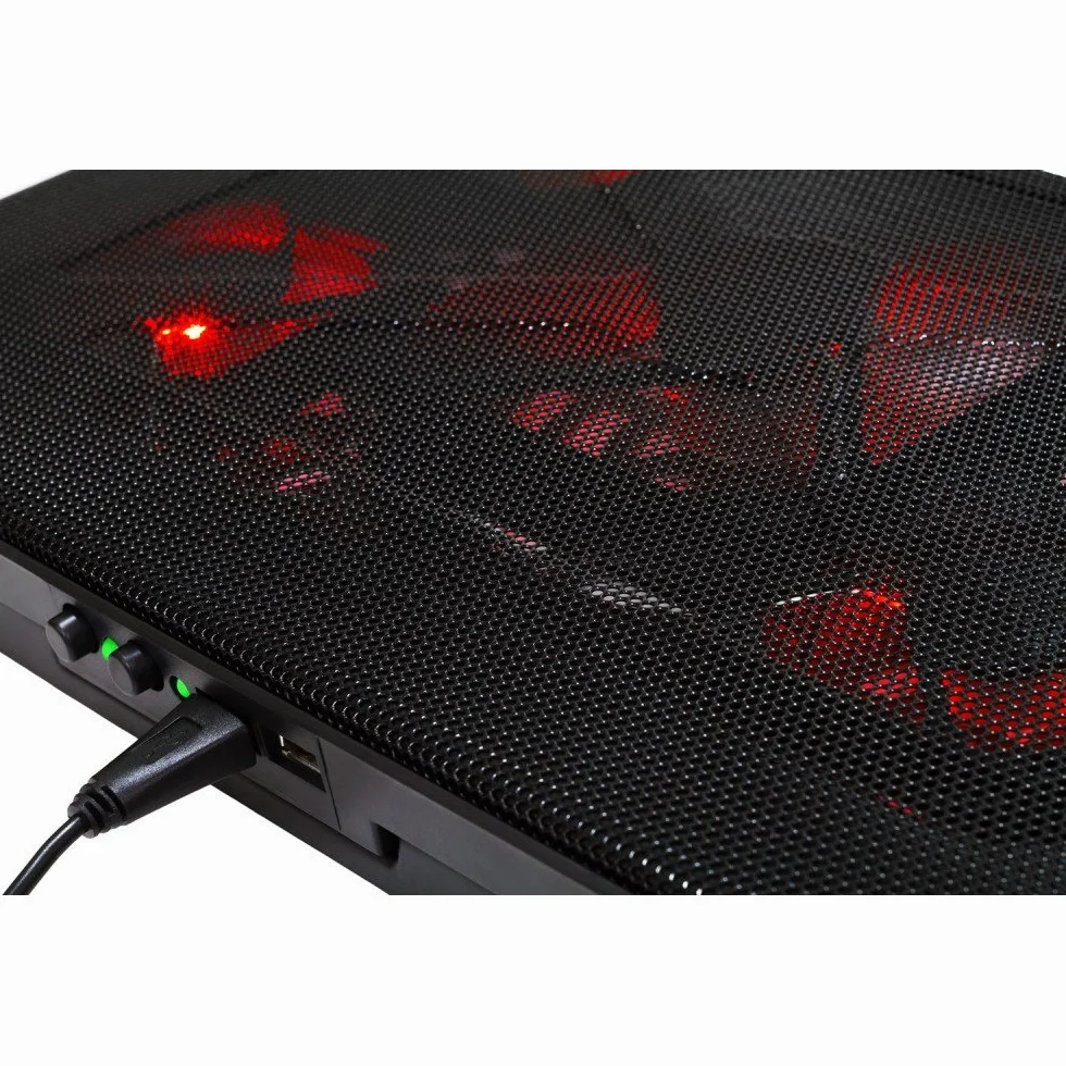 Mars Gaming MNBC2 Base PC 5 Ventiladores LED Roja 2 USB 2.0 17.35 Negro