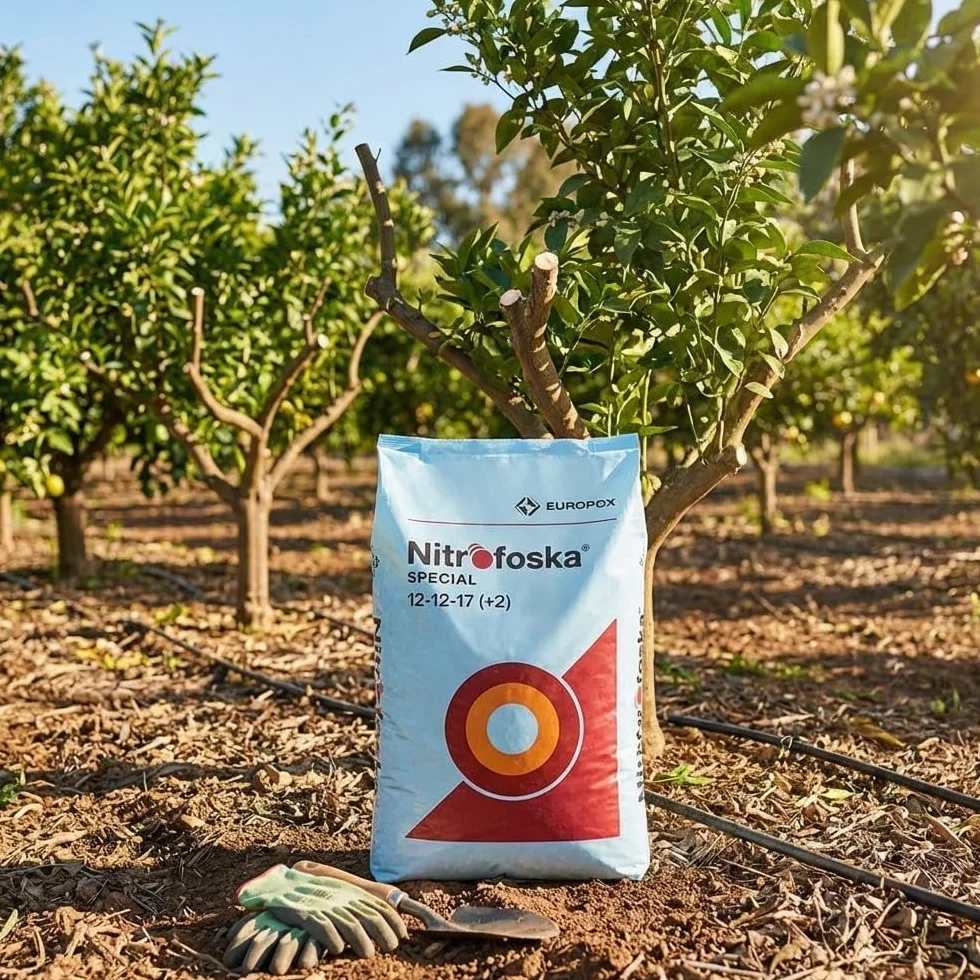 Suinga Abono Nitrofoska Especial 12+12+17+2 de 25kg | Sustrato Universal para Abono de Huertos, Jardines y Citricos | Fertilizante Granulado Recomendado para Arboles en Edad de Crecimiento