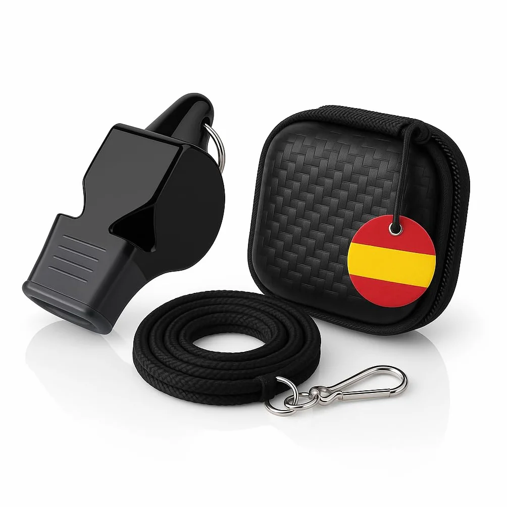 Silbato de Acero Inoxidable con Bola Profesional para Árbitro, Socorrista y Emergencia