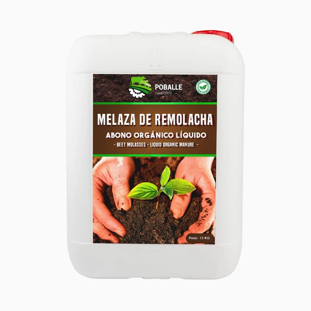 Melaza de Remolacha para Compost, Plantas y Cultivo Ecológico – Abono Orgánico Líquido de Alta Pureza, 12 kg – POBALLE