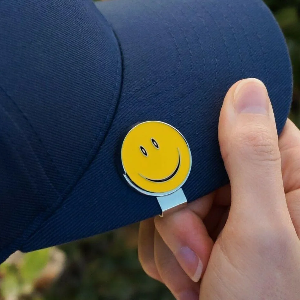 zalati Clip de Sombrero con Accesorios de Cara Sonriente para Golf