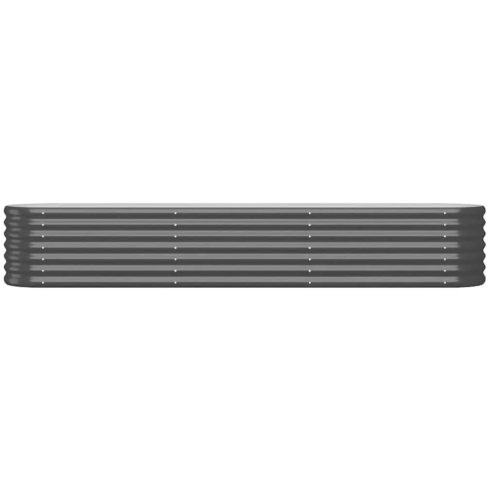 Hothingwell - Cama elevada, acero galvanizado, color gris | Resistente a la intemperie, Revestimiento termolacado, gran espacio para plantas, ideal para balcón o patio