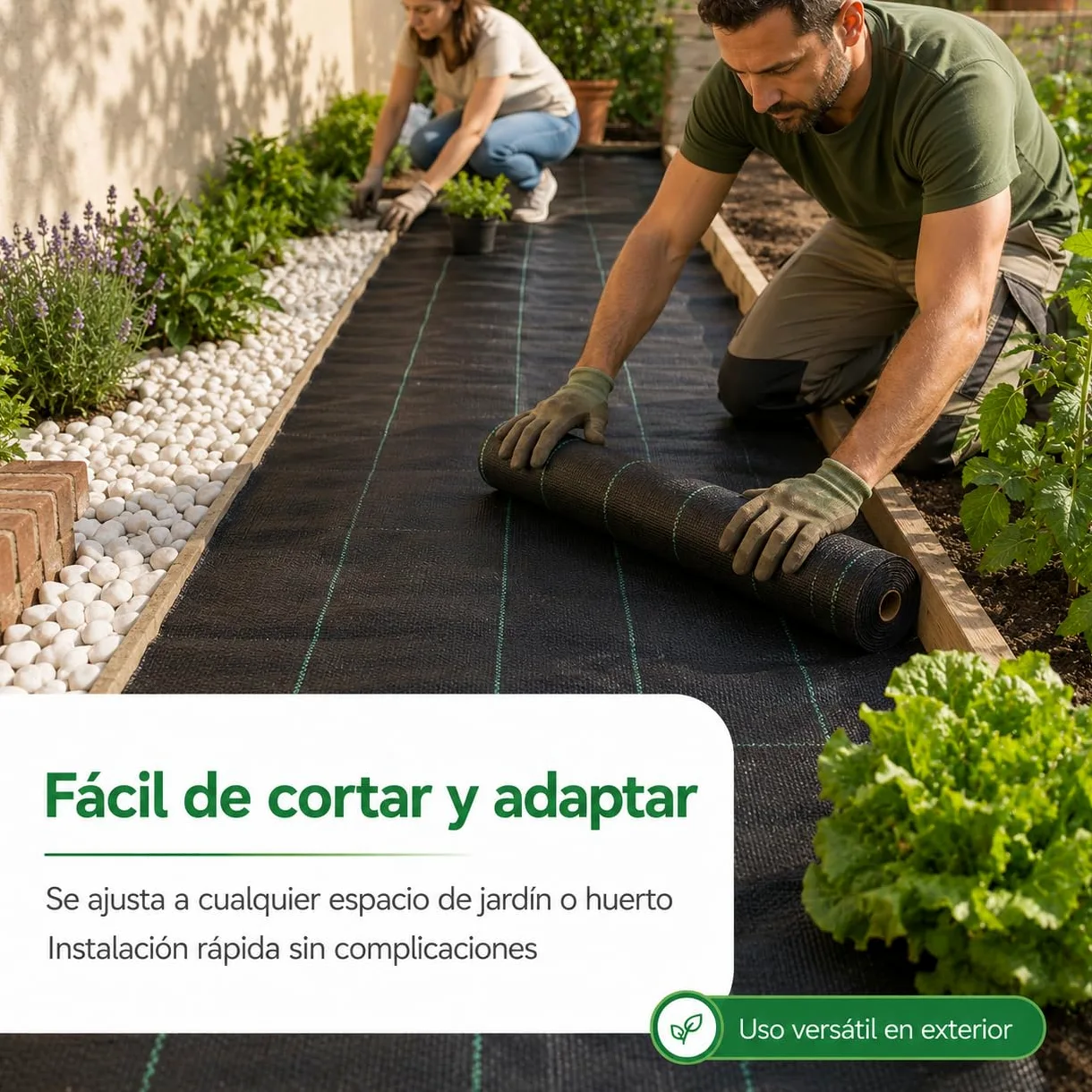 Malla Antihierba 130 Gramos, Rollo 2x100m, Malla Geotextil contra Maleza y Malas Hierbas, para el Huerto, Estable a Rayos UV y Permeable