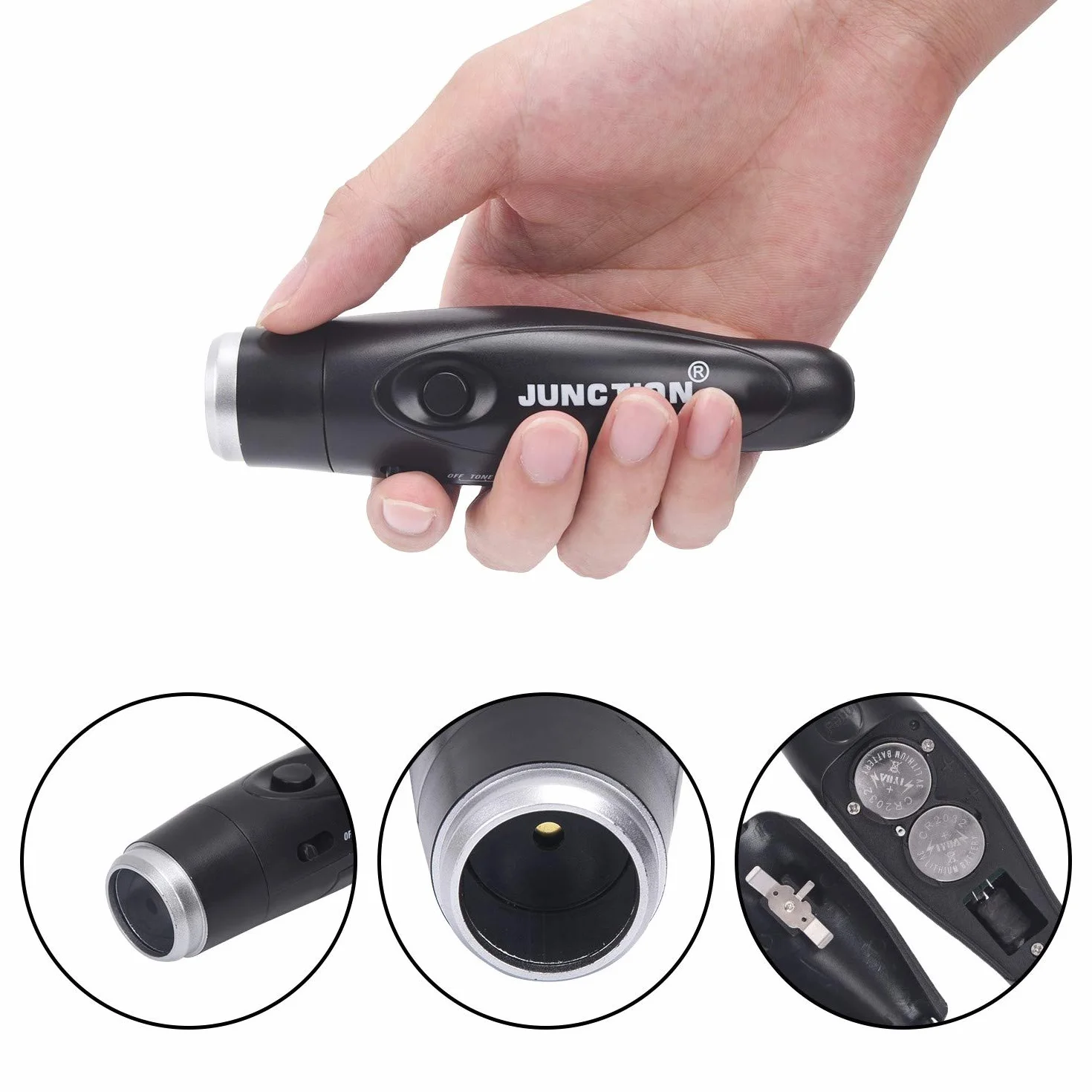 XREXS Silbato Electrónico de Mano con Batería para Deportes, Camping y Emergencia