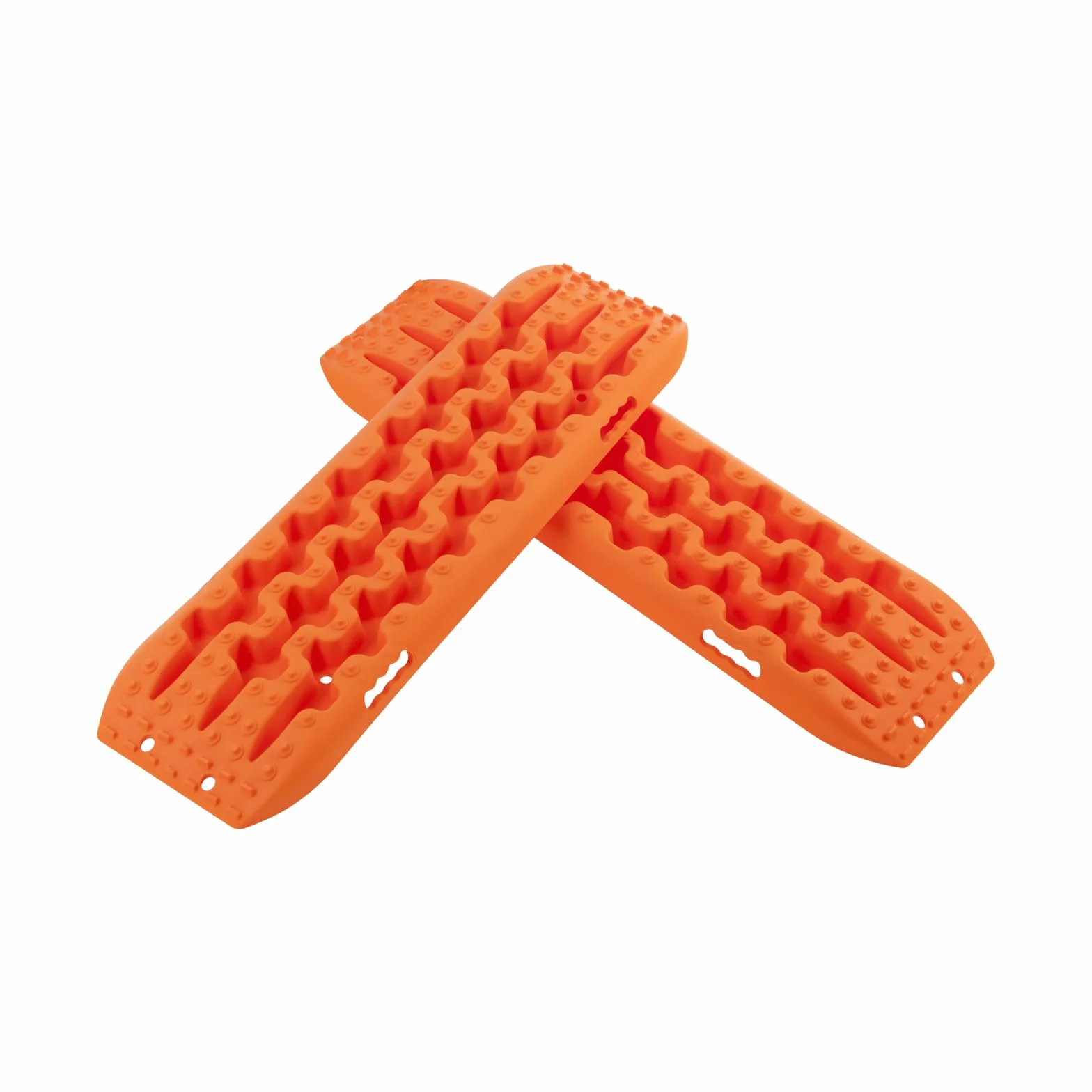 GYMAX 2 Planchas Desatasco Set, Accesorios Todoterreno para Arena Barro Nieve, Placas de Recuperación 107x31x7 cm Naranja