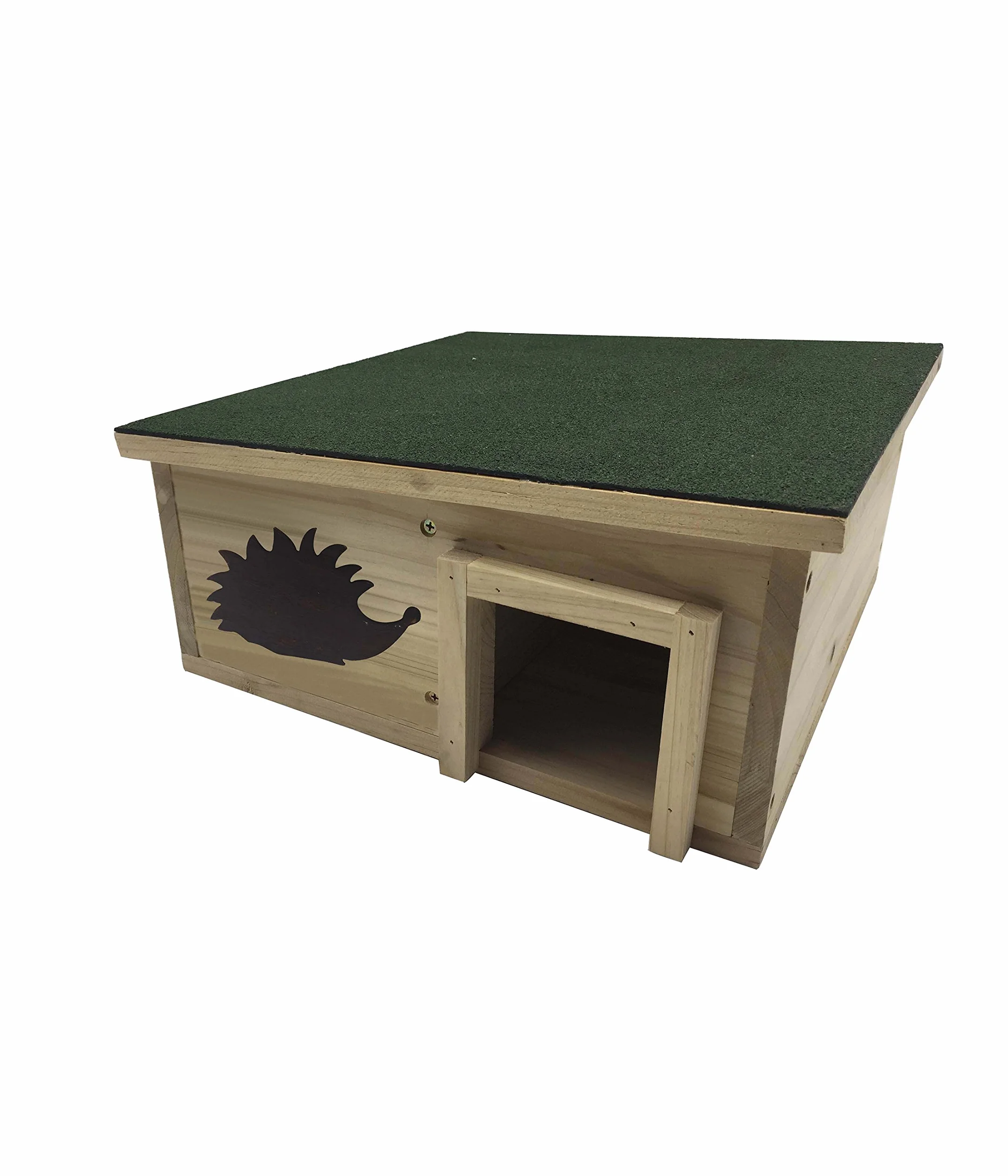 Dehner Natura - Caseta para Erizo Karlie, Aprox. 40 x 40 x 19 cm, de Madera de Abeto, Natural