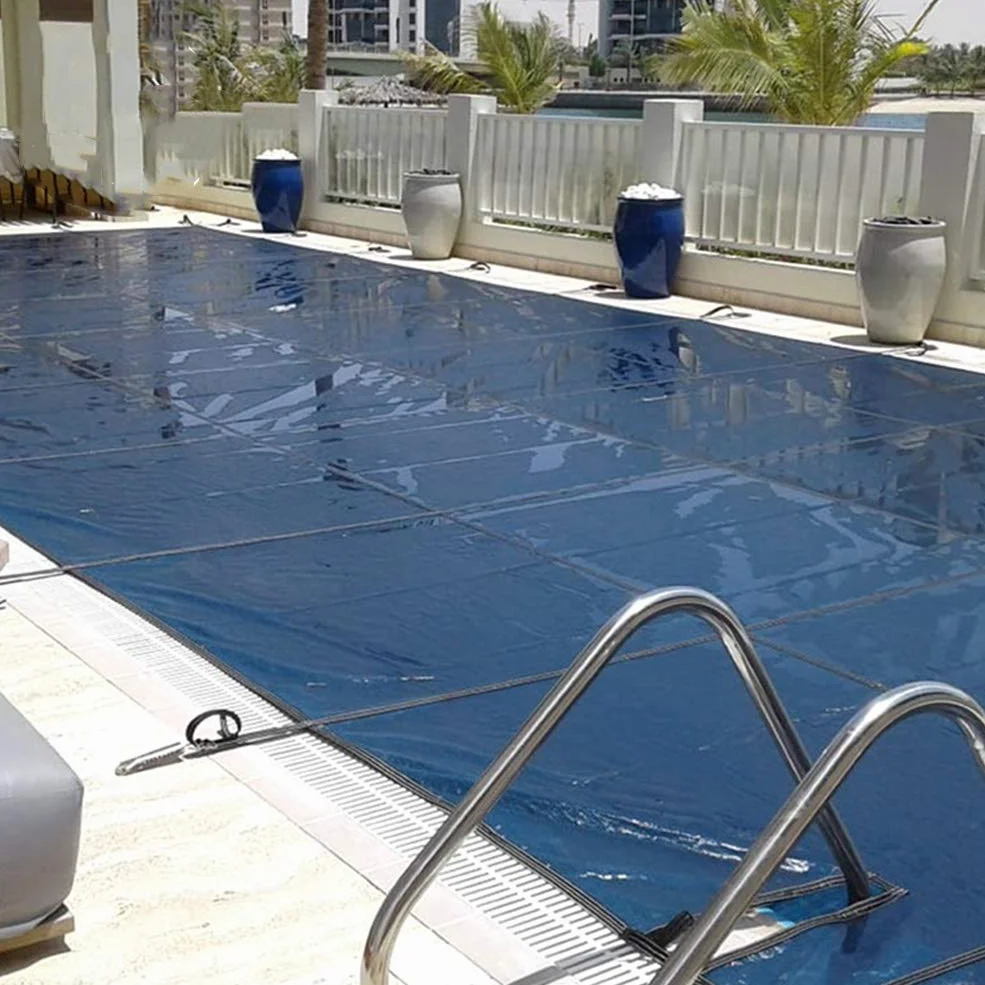 Cobertor Solar para Piscinas Cubierta de seguridad extra larga para piscina de invierno, para seguridad y protección de niños y prevención de escombros, con herramientas de instalación Cubierta de pi