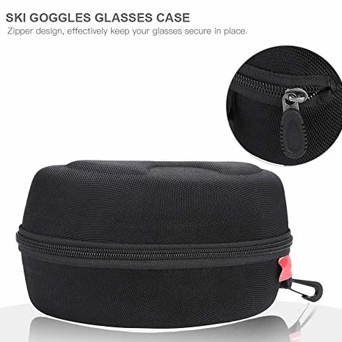 RiToEasysports Caja para Gafas de esquí, Estuche Rígido con Cremallera