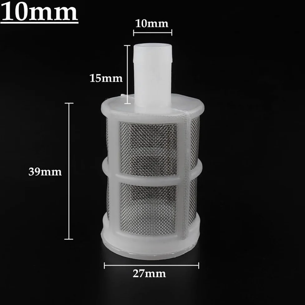 filtro de malla para tuberías y bombas, Colador de manguera agua acero inoxidable, blanco, 1/2 pulgada a 4 pulgadas, roscado con púas, 1 pieza, 3 piezas, 5, 10(White 5pcs,2 Inch)