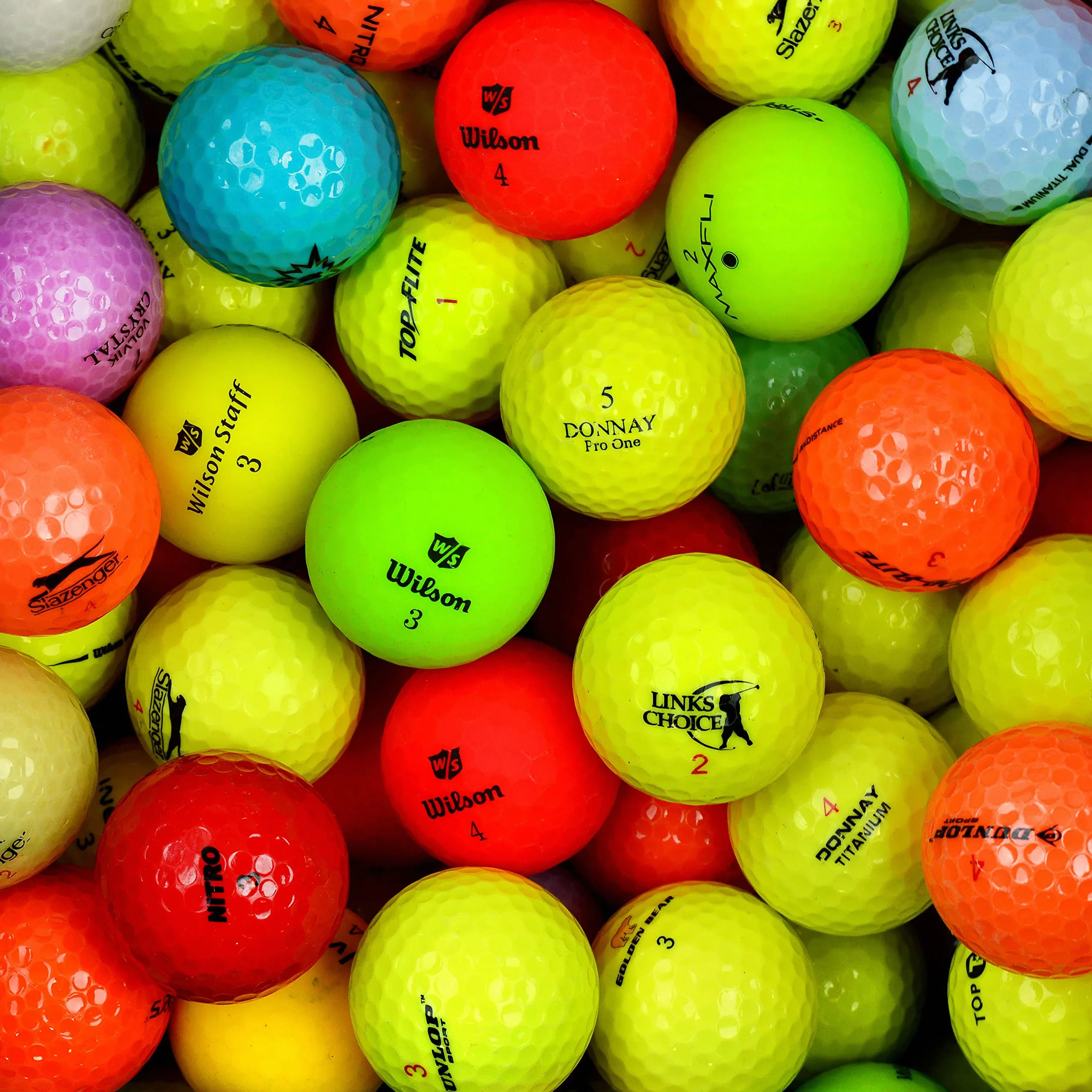Second Chance Golfbälle 100 Farbige Optic Qualitäts
