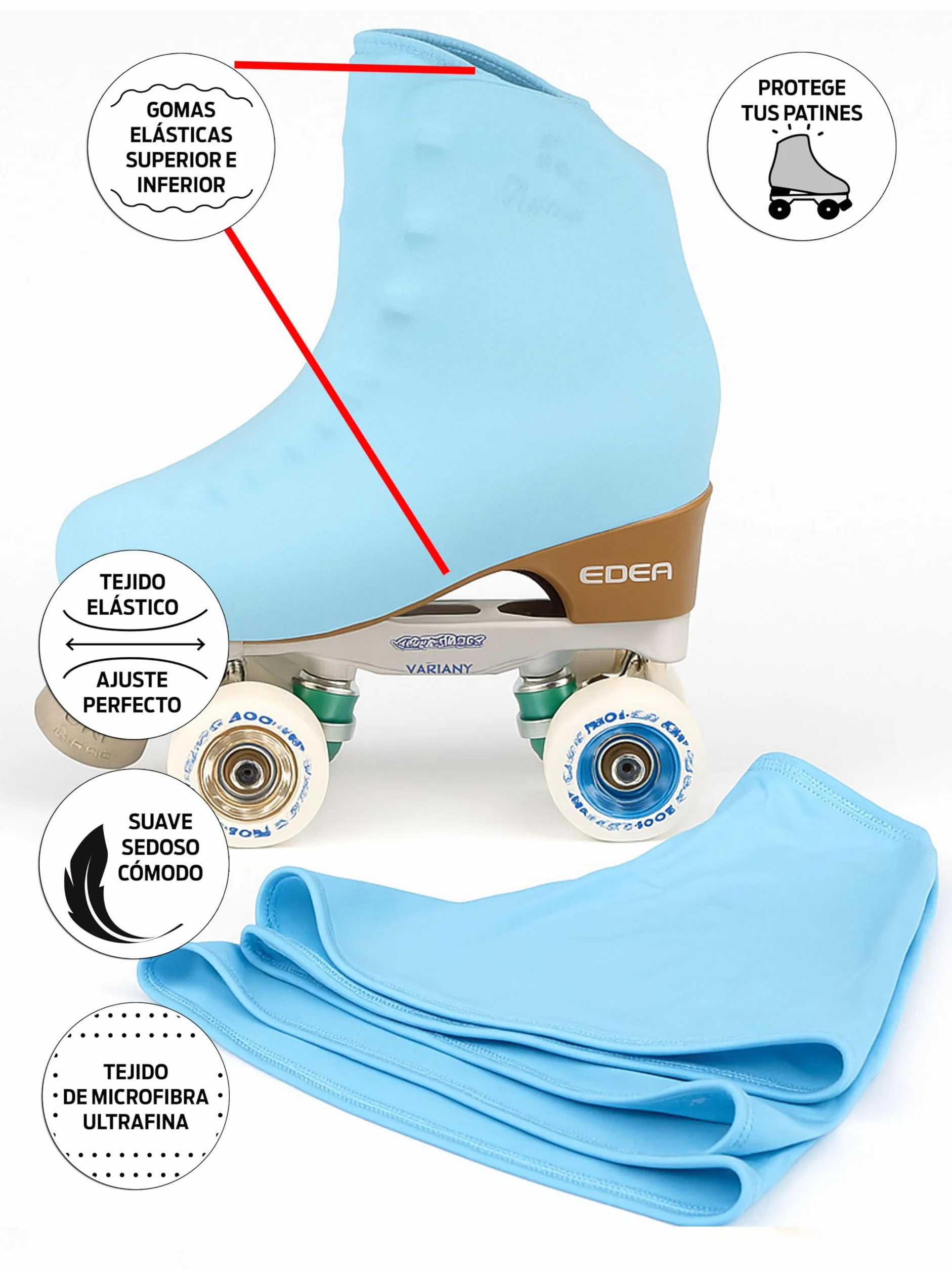 CRLSPORT Cubre patín para niña y Mujer Funda Patinaje Hielo Artístico 180 Densidad Universal