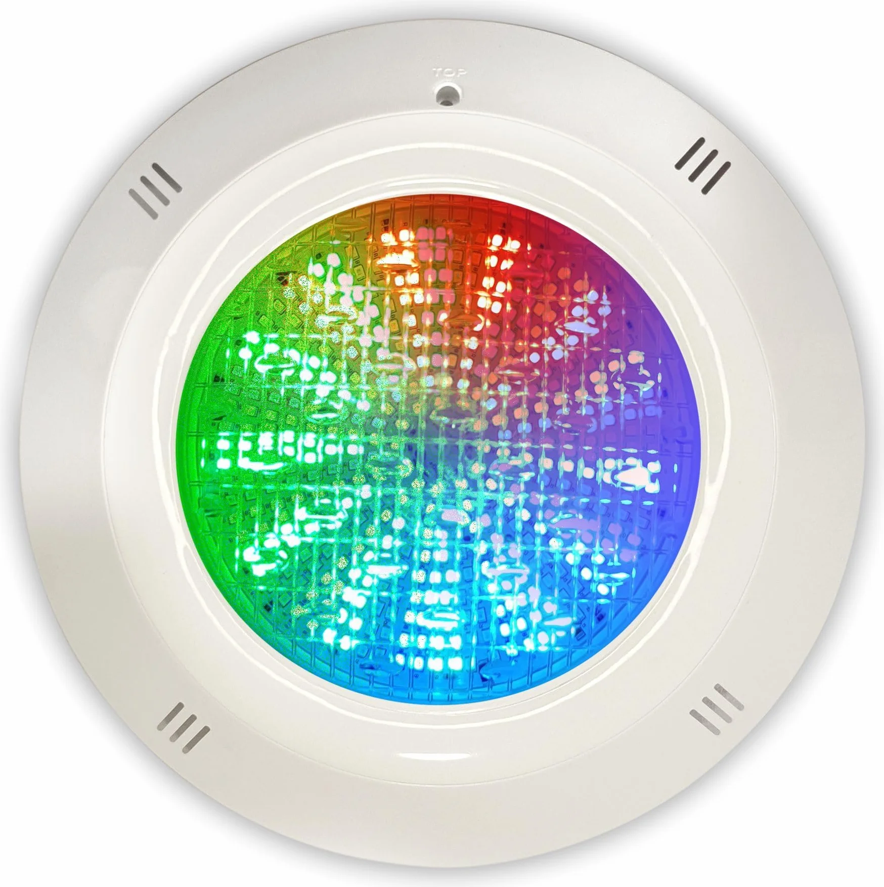 SWIMHOME Foco LED Piscina RGB Superficie 18W 12V DC 4 Hilos IP68 Sincronizable Ø29cm Requiere Controlador