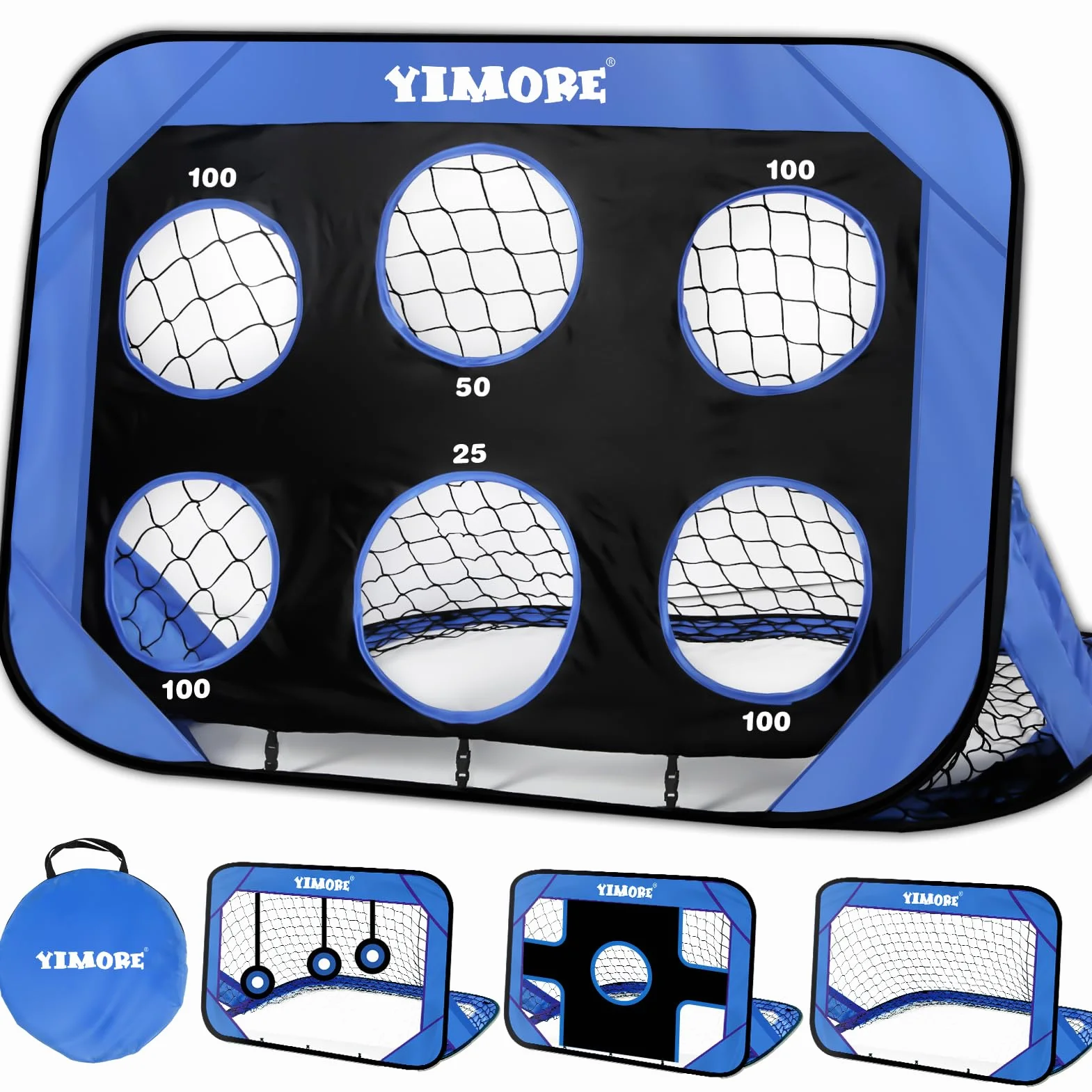 YIMORE Portería Fútbol Niños 120x80x80cm Plegable 4 Modos