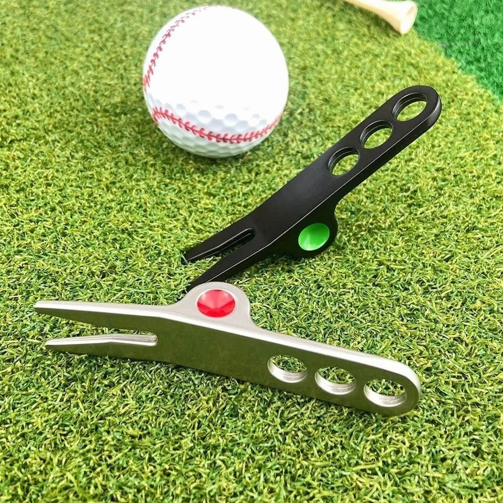 Herramienta de Reparación de Horquilla de Pelota de Golf Resistente Plata