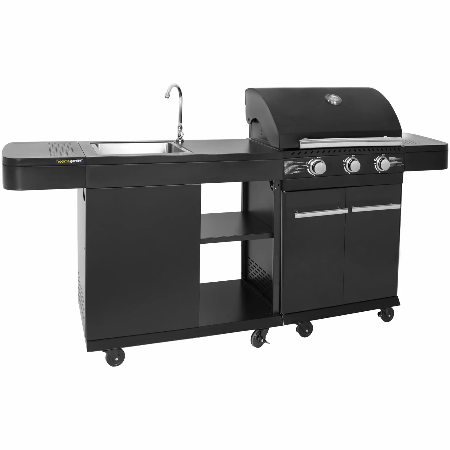 Cook'in Garden Happy Garden - Cocina Exterior Modular FYRA 10 Personas - 3 quemadores