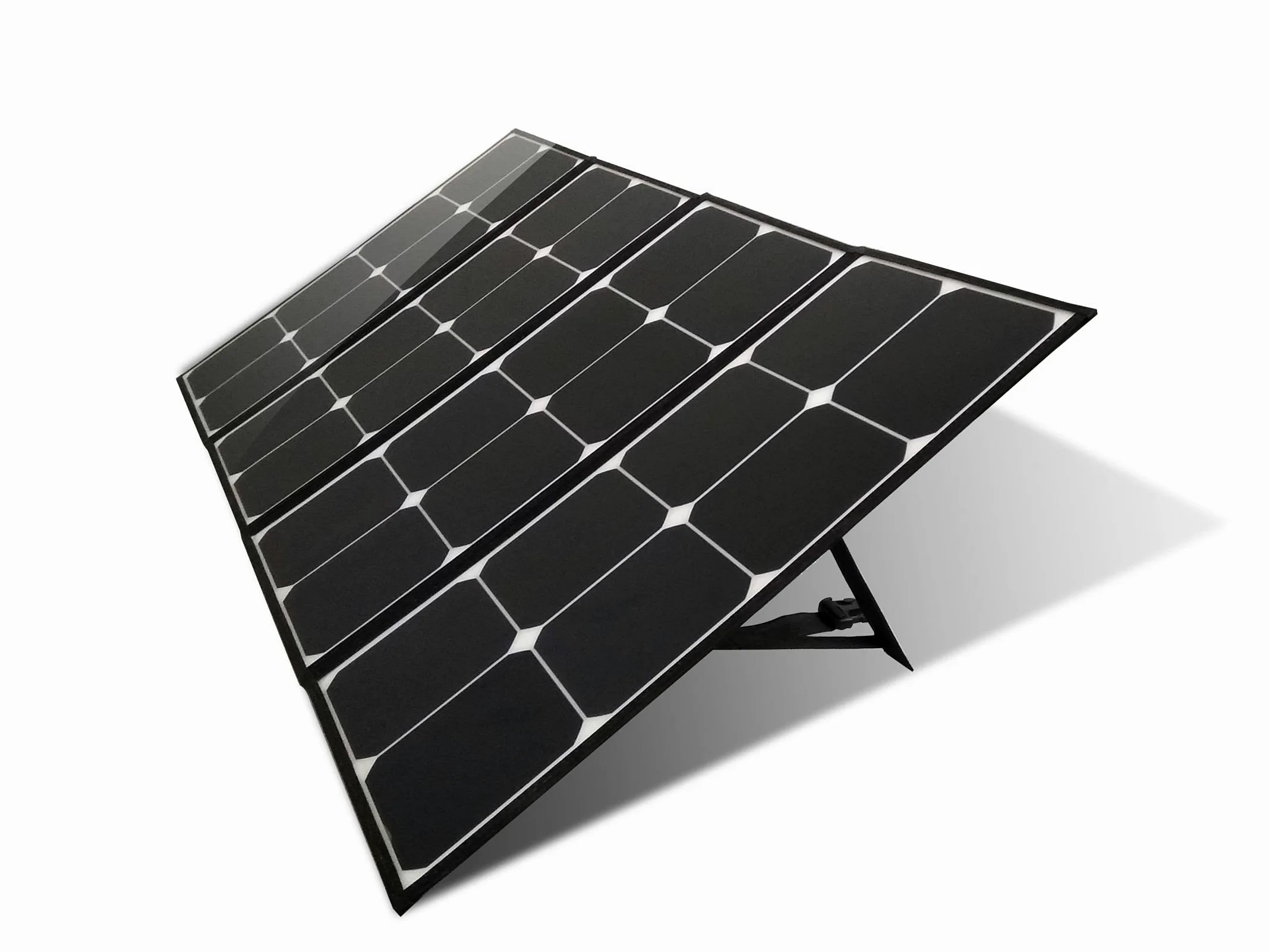 Litionite Arun 120W Panel solar plegable y portátil con soporte inclinado - Conexión DC - Ampliable para pequeño sistema solar - Cargador para generador de energía eléctrica/Power Generator