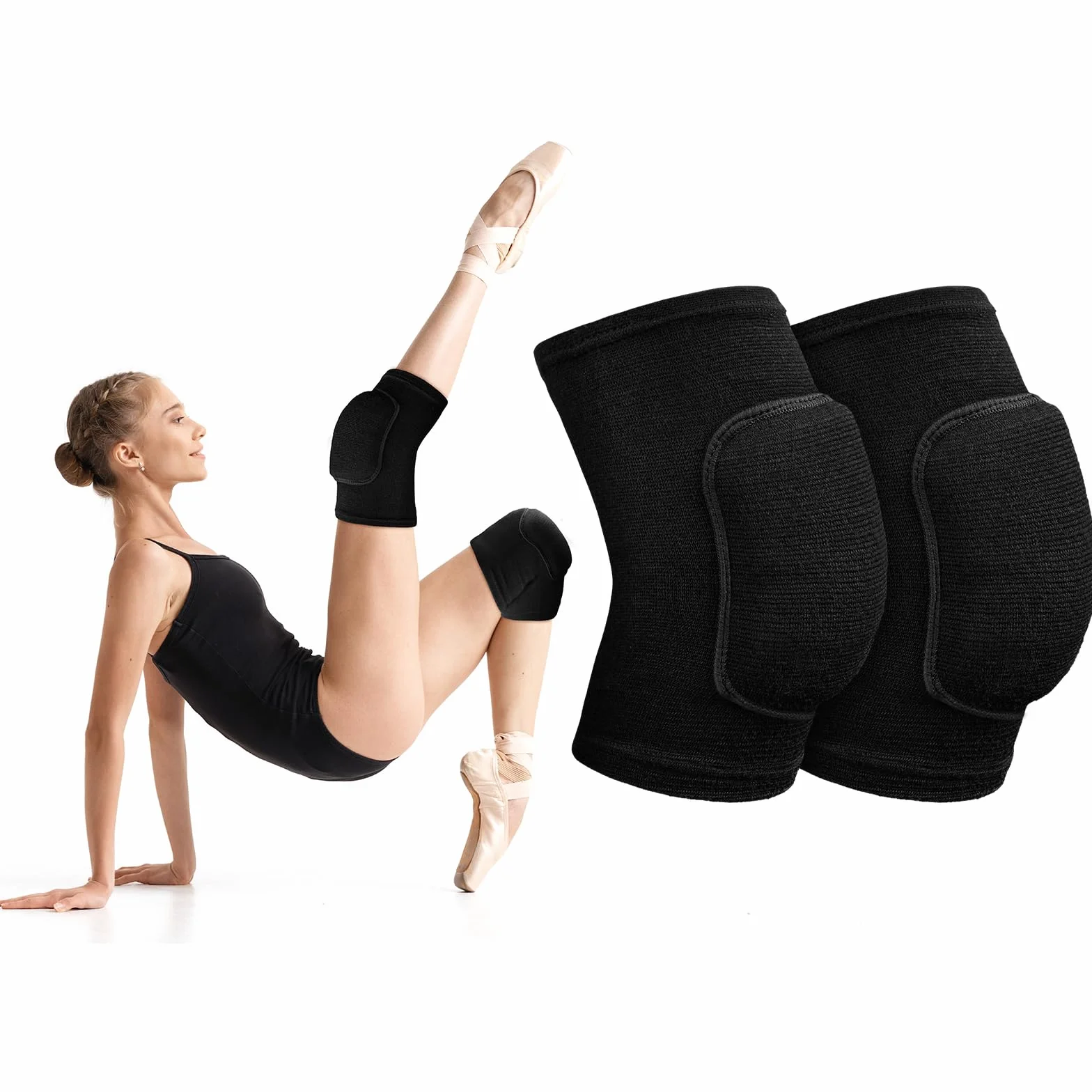 flintronic Rodilleras Voleibol 20mm Esponja Gruesa Elásticas Antideslizantes Ajustable