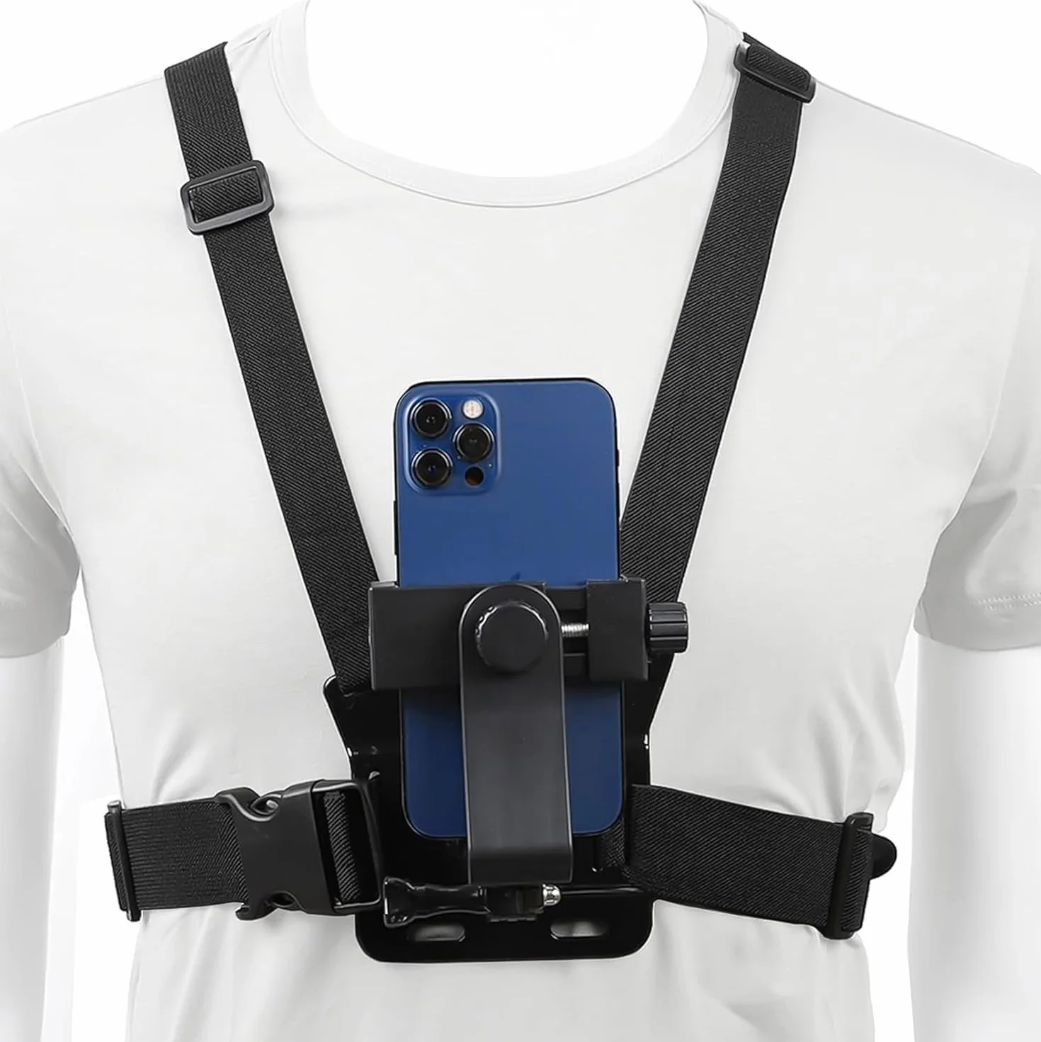 Soporte de Pecho para Teléfono Arnés Chesty Cinturón Cámara Acción Compatible GoPro DJI Osmo SJCAM Samsung Galaxy Ciclismo Esquí Trekking