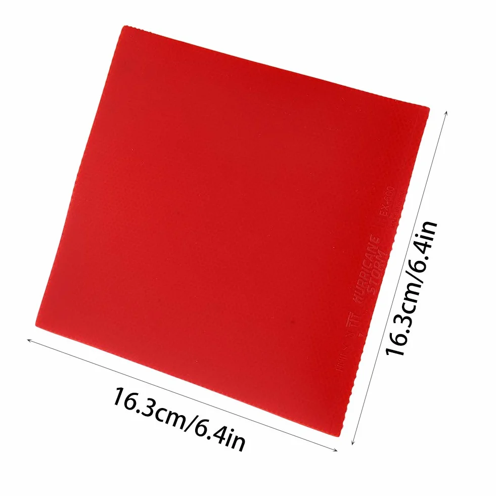 BuyWeek Suelo de repuesto para raqueta de ping pong, 18 × 18 × 2 cm, goma roja para tenis de mesa