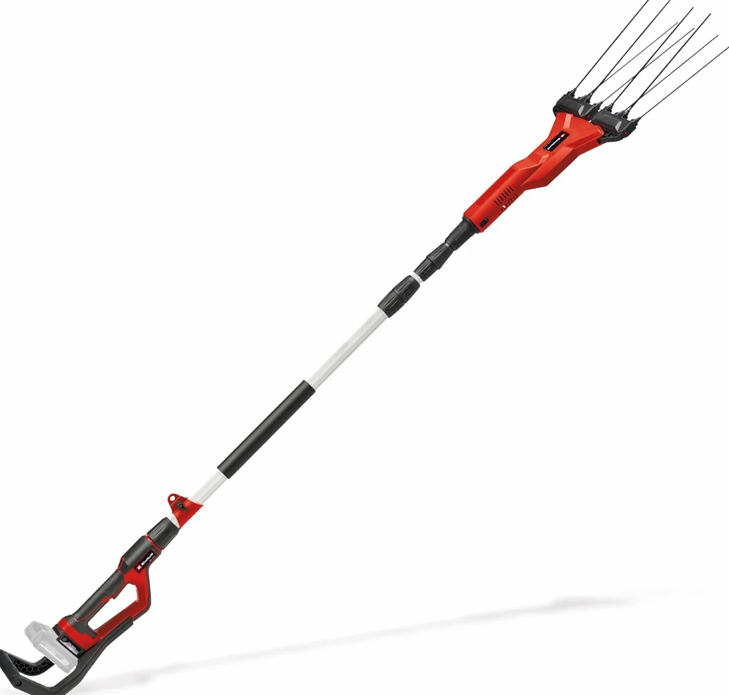 Einhell Vareador de aceitunas con batería GE-FS 18/53 Li-Solo Power X-Change (18 V, 53 cm de anchura de trabajo, 310 cm de longitud total, telescópico, dientes intercambiables, sin batería)