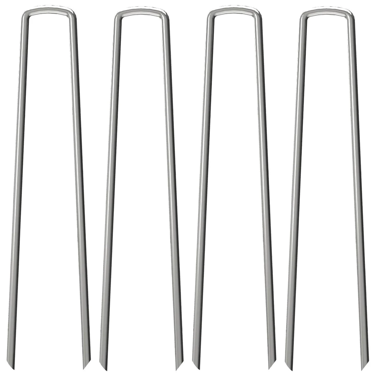 Paquete de 100 Grapas galvanizadas de 12 Pulgadas, estacas de jardín de Metal para jardinería, antioxidantes, Resistentes, estacas de césped para Suelo, estacas de Patio para Barrera de