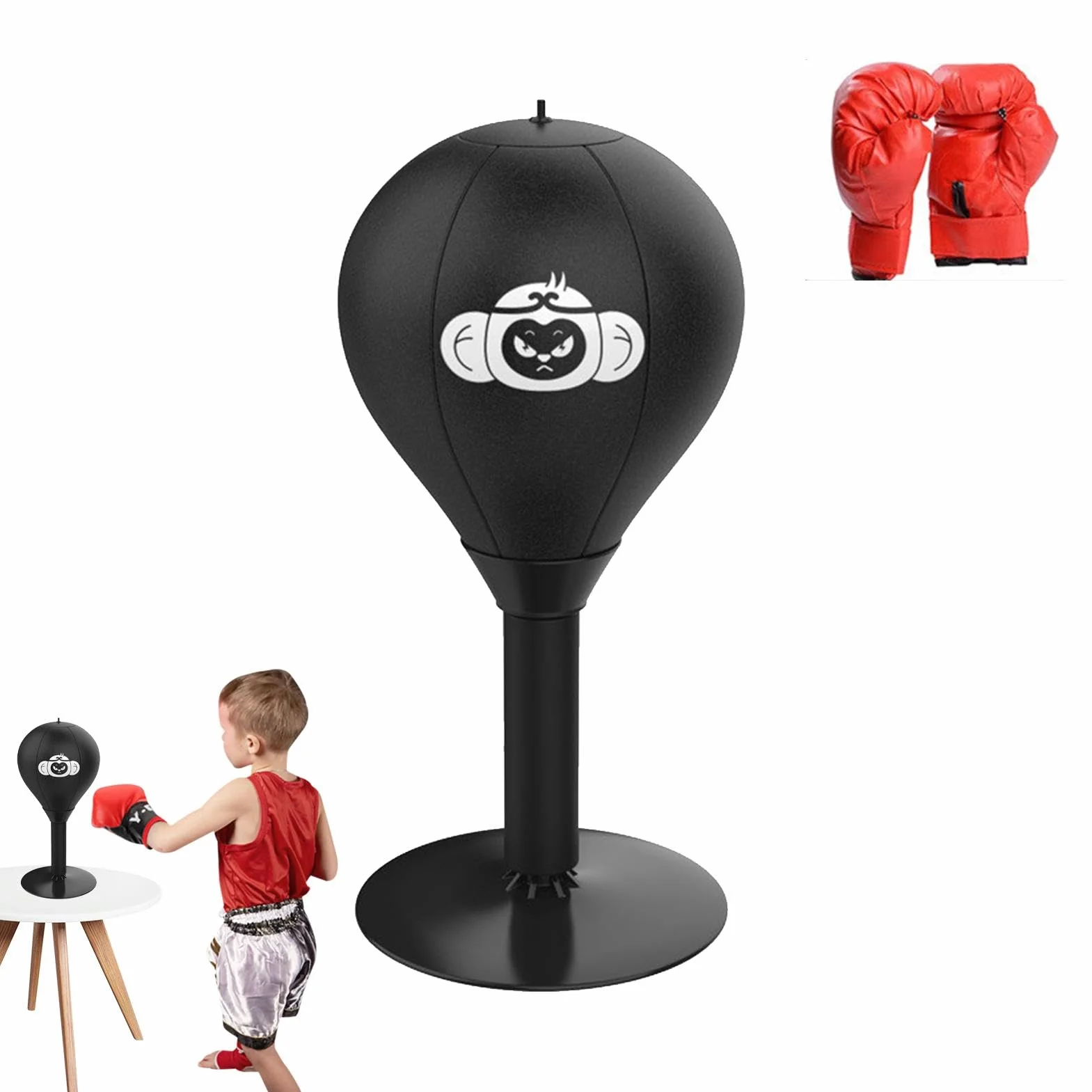 Desktop Punching Bag Suction Cup Table Boxing Ball Heavy Duty Stress Relief for Home Workplace