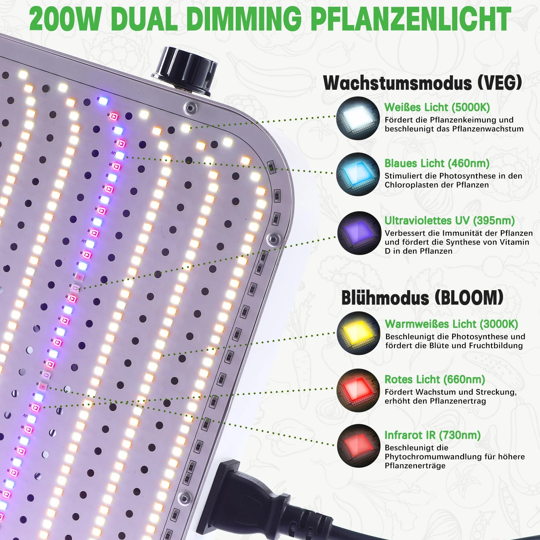 Crecer Carpa Kit Completo, Armario Cultivo Interior, Luz para Plantas, Hidroponia Kit Completo, 600D Lona con termohigrómetro y Temporizador, Apto para Uso Interior y Exterior(100x100x200cm)