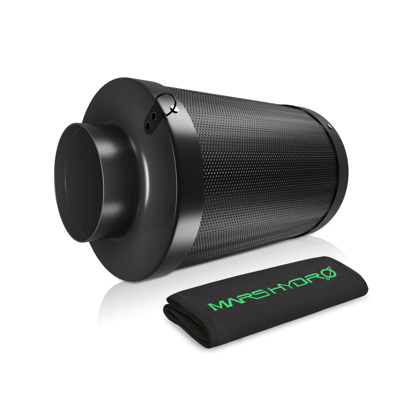 MARS HYDRO Control de olores de filtro de carbono de aire de 4 pulgadas con carbón virgen australiano, para ventilador de conductos en línea, tienda de cultivo, hidroponía