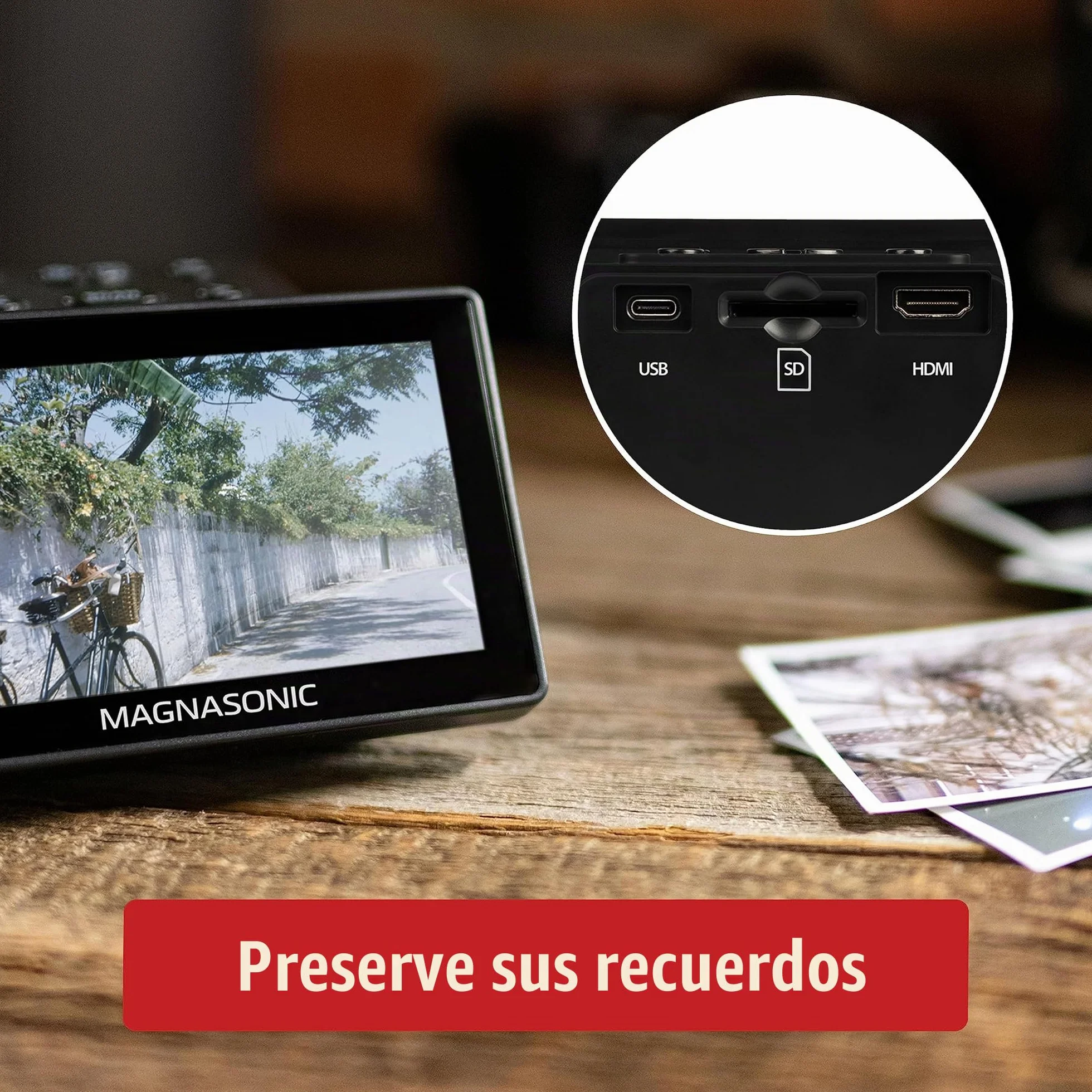 Magnasonic Escáner todo en uno 25 MP para películas 12,7 cm HDMI convierte 35 mm 126 110 Super 8 diapositivas 135 126 110 fotos digitales