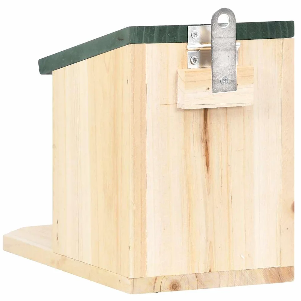 vidaXL 4X Madera de Abeto Casas de Ardilla Animales Pequeños Estación Comida Alimentación Comedero Balcón Jardín Patio Terraza Decoración