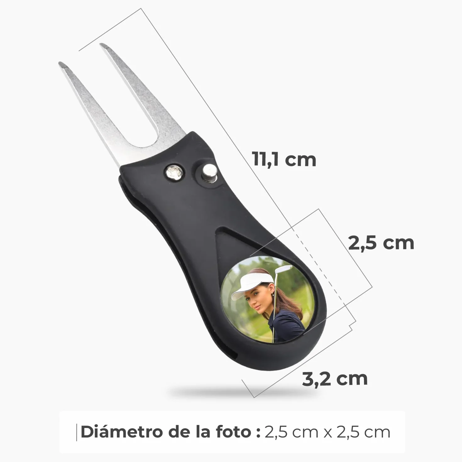 Arreglapiques de Golf con Marcador Magnético Bolas Personalizado Regalos para Golfistas Divot Tool Pitch Fork Accesorios