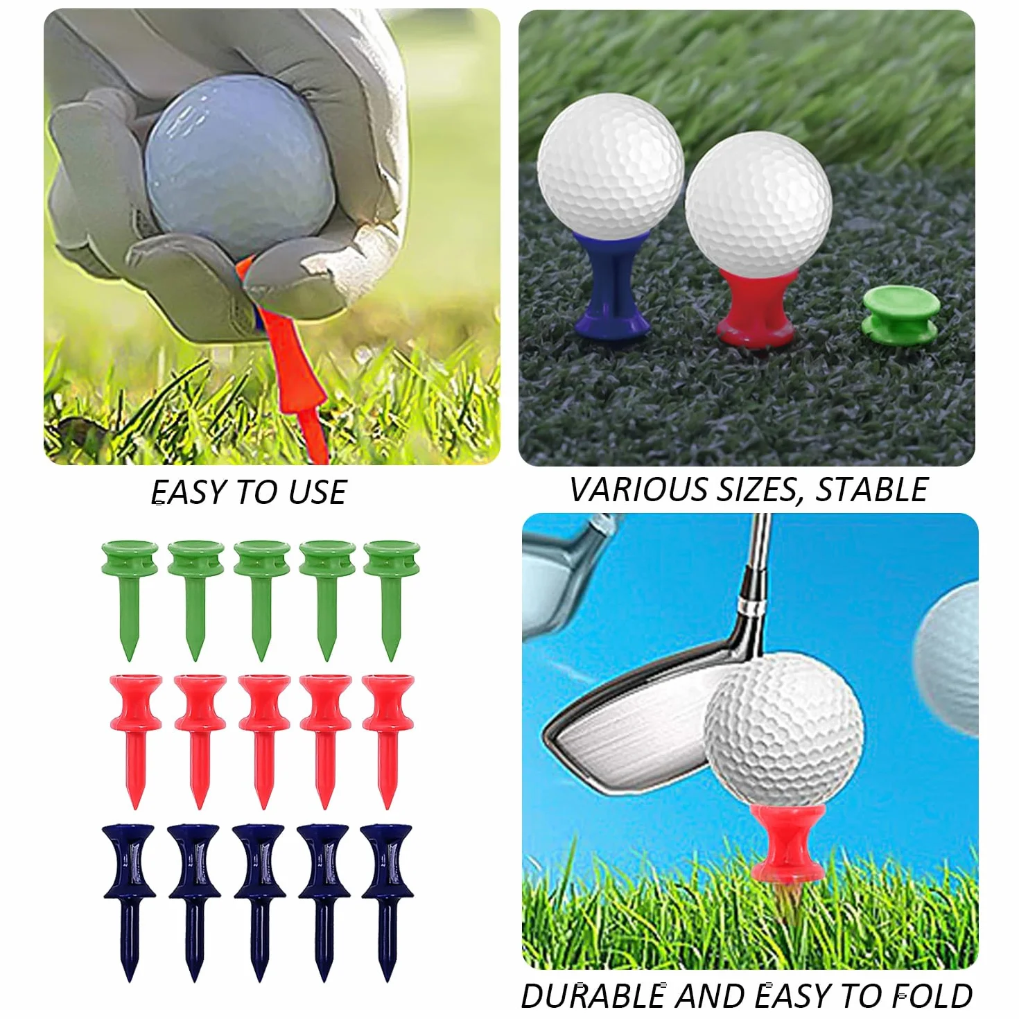 Juego de limpieza de golf: cepillo de doble cara, toalla deportiva, 15 soportes