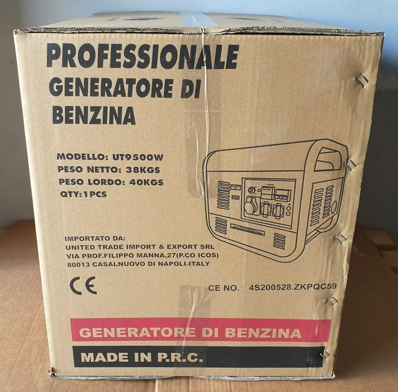 UNITED TRADE Generador de explosión/Grupo electrógeno/generador de corriente HP 6.5 arranque eléctrico con llave y mando a distancia con ruedas - TRIFASE