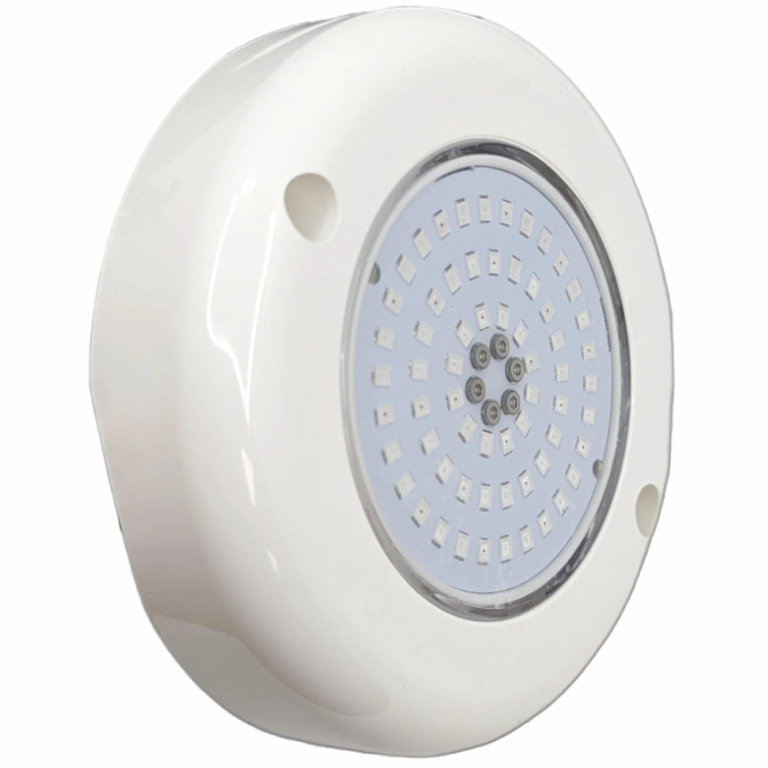 SWIMHOME Warmpool Foco LED Mini de Superficie para Piscina y Escalera, Blanco Frío 6000K, 6W, Resina Epoxy, Ø11cm