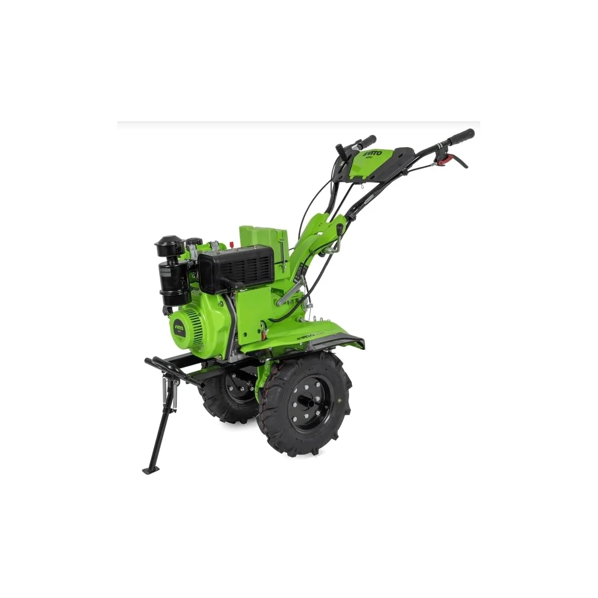 VITO – Motocultor con motor diésel de 7cv con fresas y aporcador, arranque eléctrico, transmisión directa, motoazada, fresas y aporcador