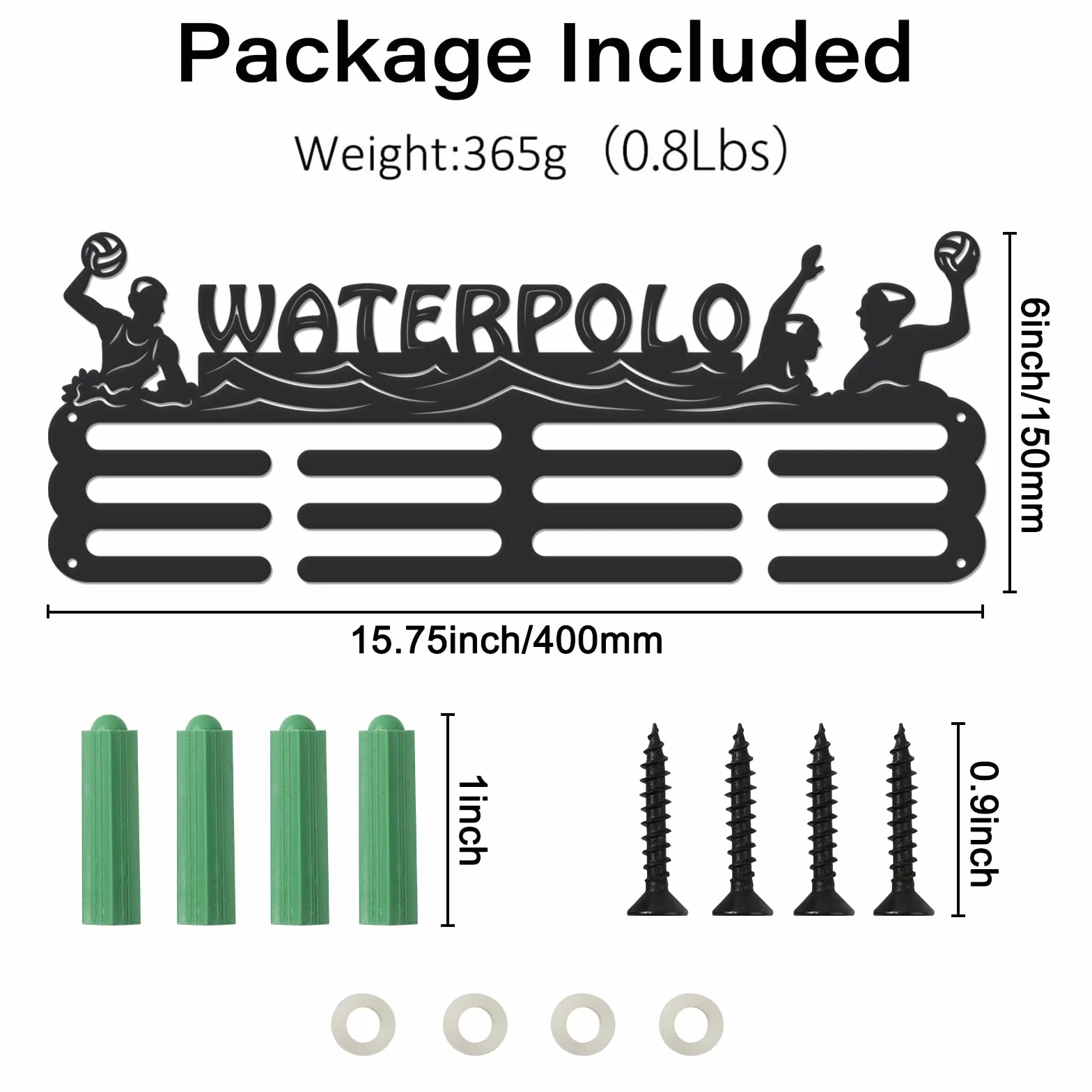 SUPERDANT Bola de agua medallero colgador de medallas de waterball para pared de metal resistente
