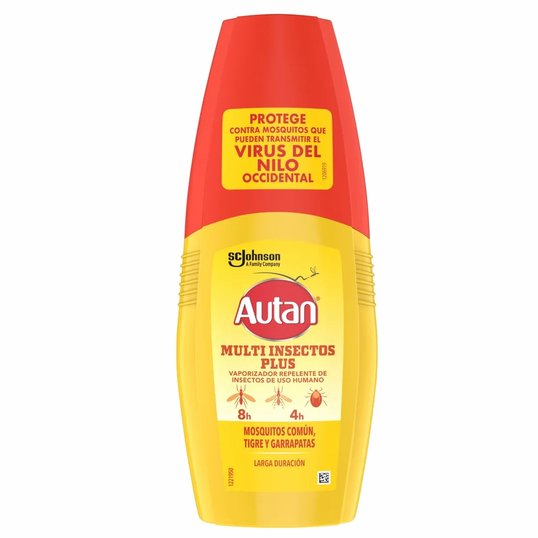 Autan Multi Insectos Vaporizador Repelente Mosquitos, Proteccíon contra Mosquitos Común, Tigre y Garrapatas, Hasta 8h de Protección, Dermatológicamente Probado, 1x100 ml