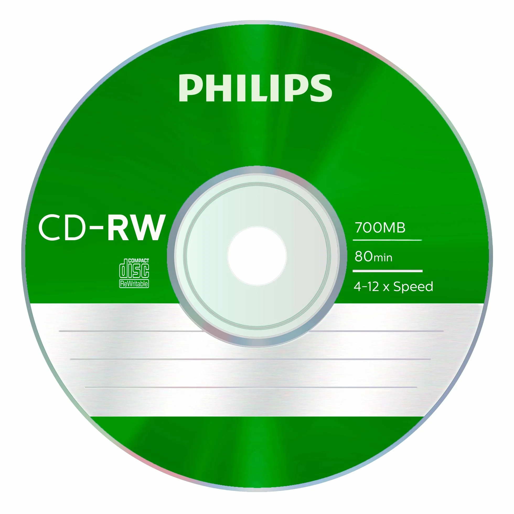 Philips Cd-Rw 80Min 700Mb 4-12X Slimcase 5 Disc