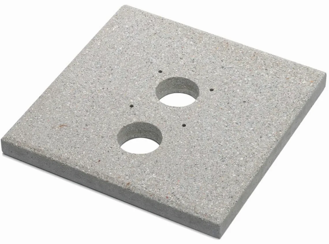 Base cuadrada 40 x 40 x 4 cm para fuente 42/SRV de cemento belfer 42/BSE/9 gris