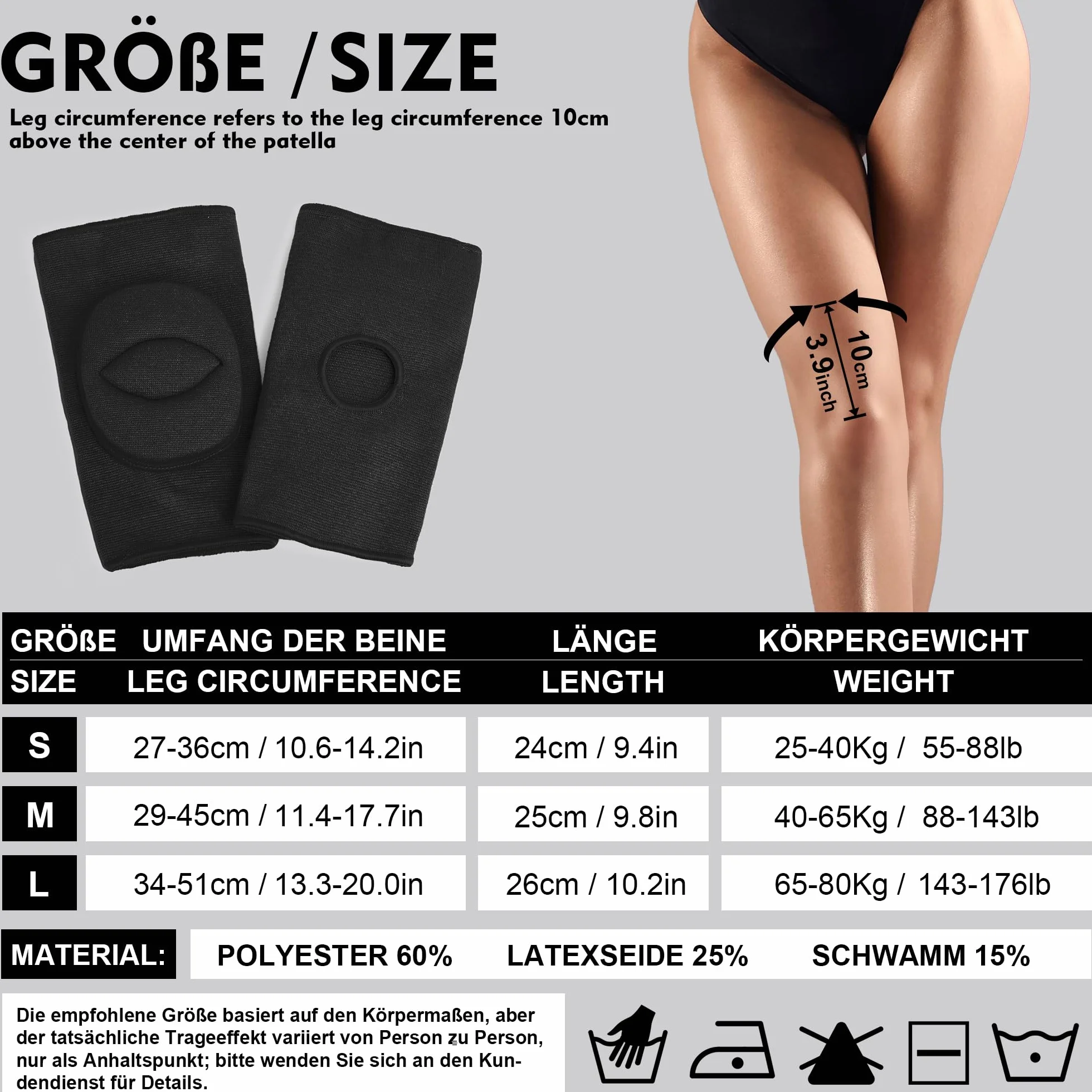 Rodilleras para Danza y Voleibol, Protectores de Rodilla con Espuma de 20mm, Protección para Yoga, Deporte