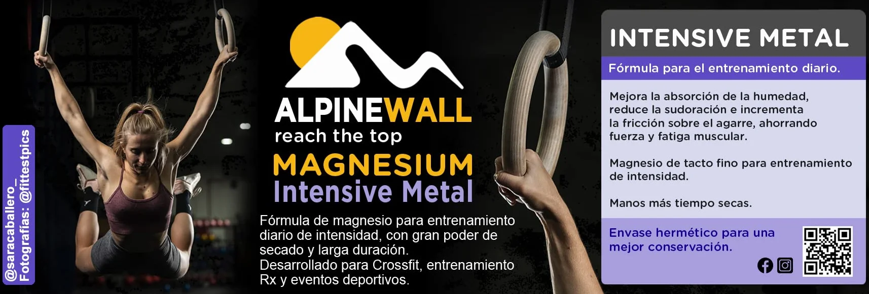 Magnesio para Crossfit Intensive Metal 2Kg Fórmula Entrenamiento Diario